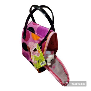 NWT Pucci Pups Polka Dots Plush Bag with TY Dog Velvety